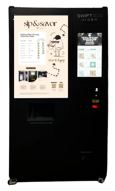 swift eco freshly brewed coffee and drinks vending solution based in singapore